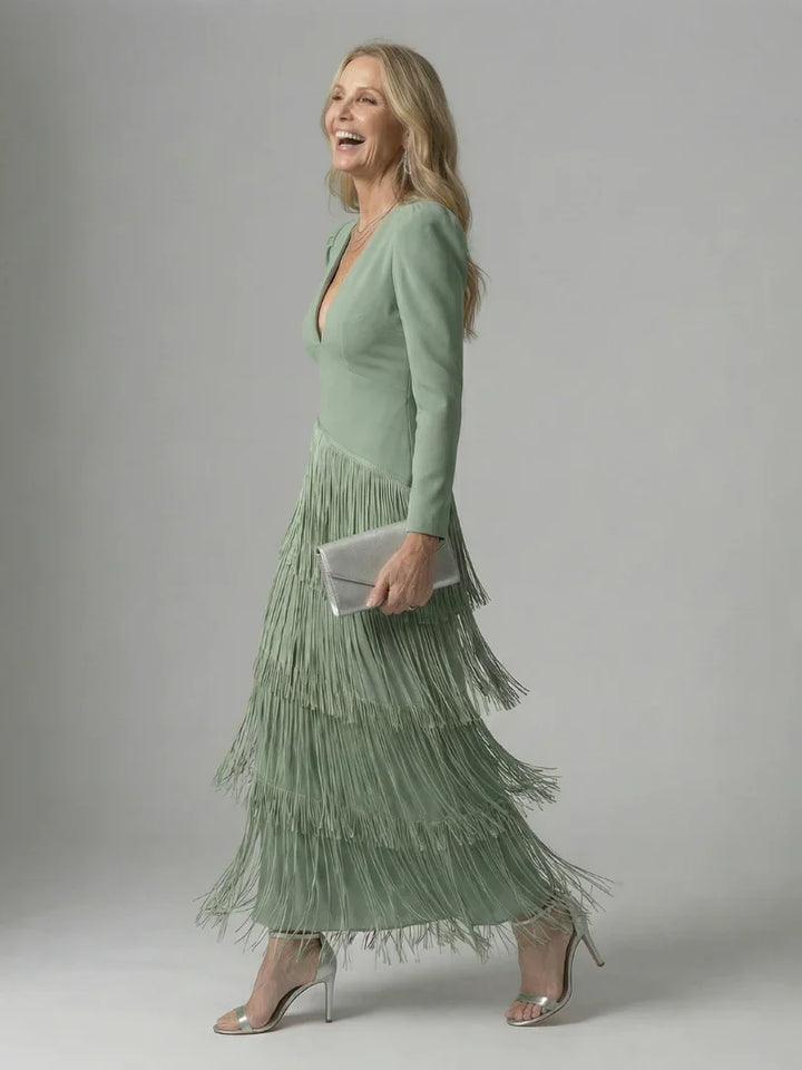 Noren | Fringe Layer Midi Dress