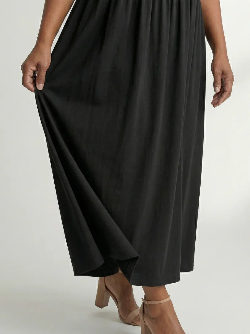 Ciren | Simple Gather Midi Dress