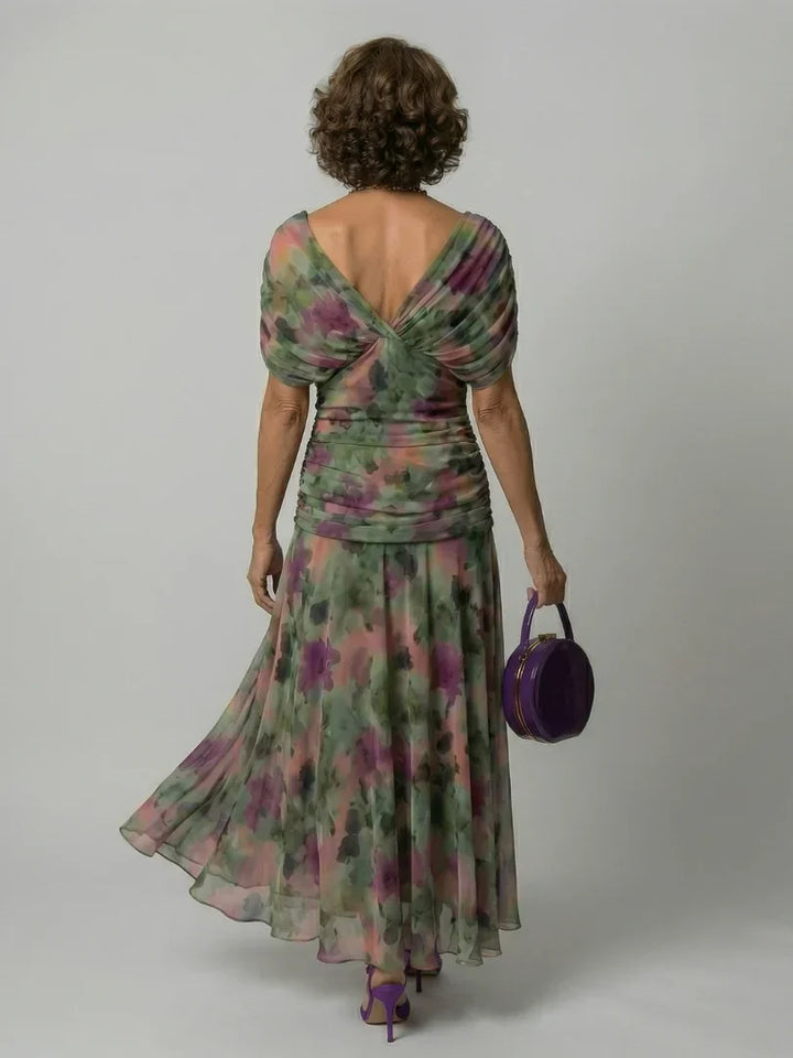Calen | Off Shoulder Flow Midi Dress