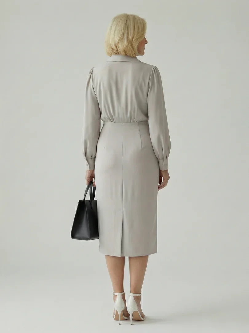 Eloria | Calm Front Midi Dress