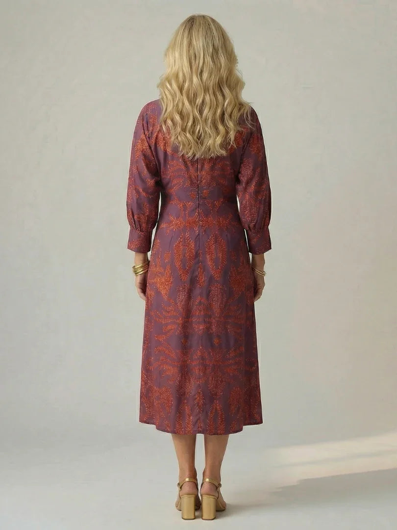 Lune | Natural Wrap Midi Dress