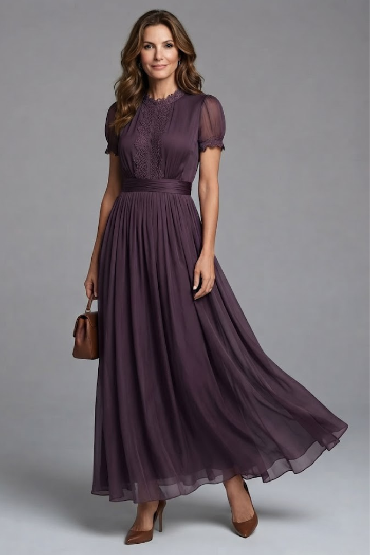 Elia | Gathered Waist Keyhole Maxi Dress