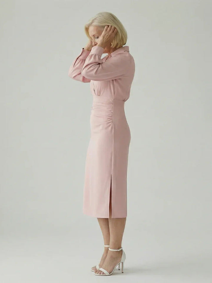 Eloria | Calm Front Midi Dress