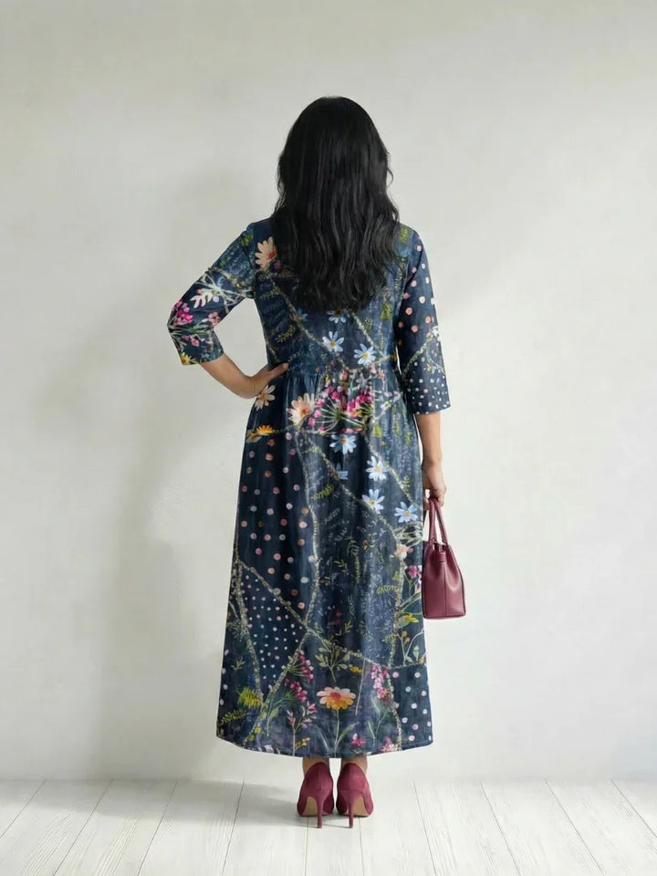 Zane | Easy Gather Floral Midi Dress