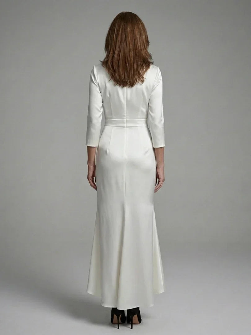 Celestine | Long Sleeve Wrap High Low Midi Dress