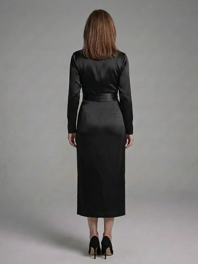 Alouette | Long Sleeve Wrap Tie Midi Dress