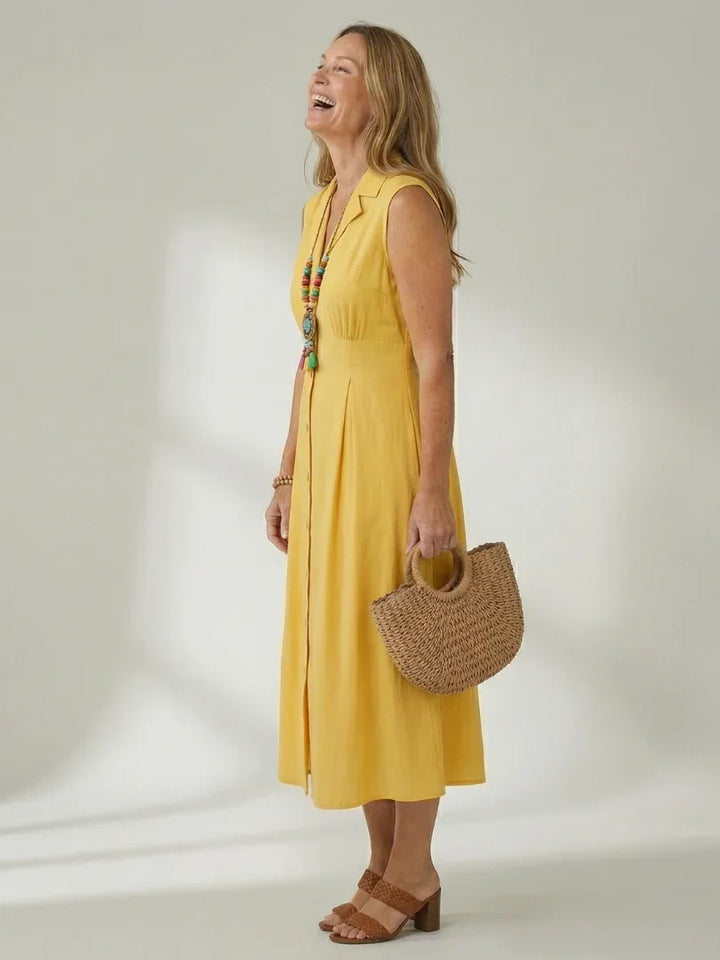 Celyn | Stack Button Midi Dress