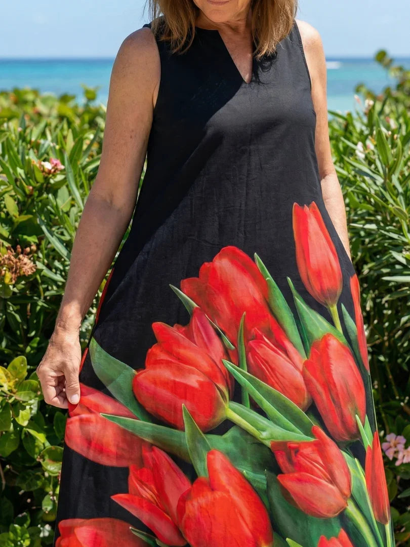 Cylia | Soft Rose Maxi Dress