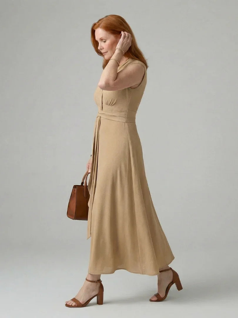 Orin | Clean Tie Midi Dress