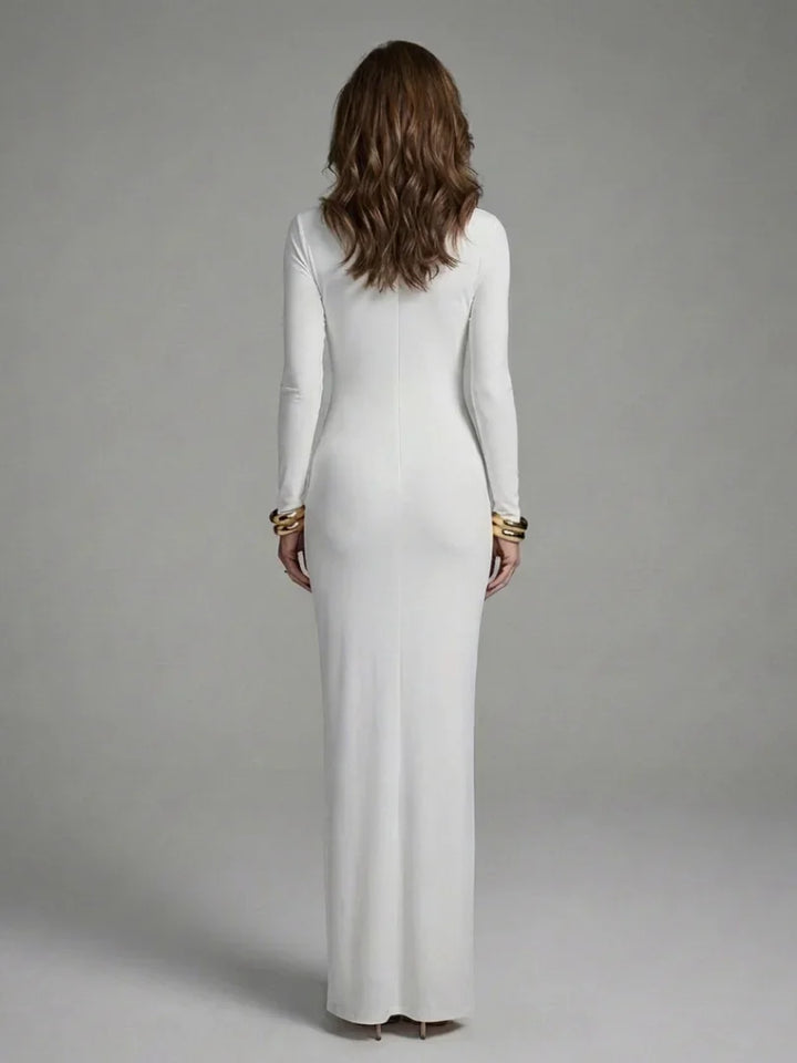 Jessamine | Long Sleeve Cutout High Neck Maxi Dress