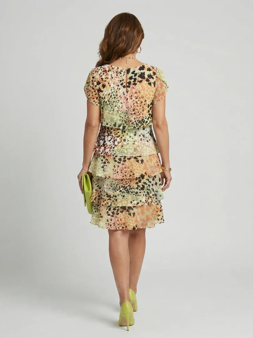 Nohea | Structured Abstract Knee Length Dress