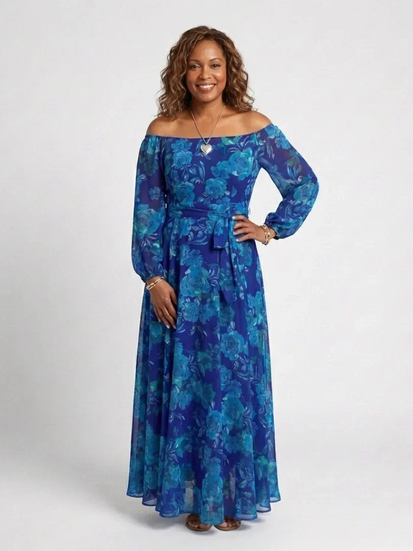 Aspen | Off Shoulder Floral Maxi Dress