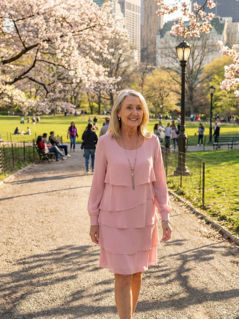 Kirax | Clean Layered Knee Length Dress