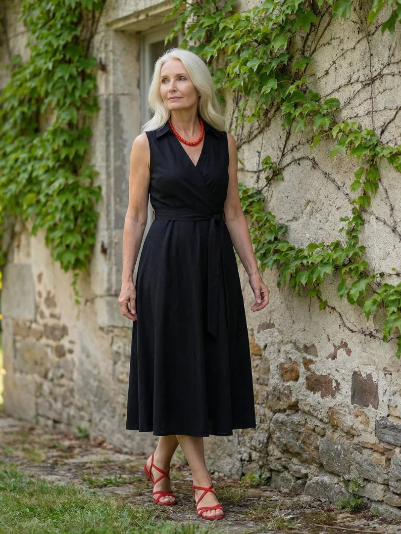 Ziven | Relaxed Drape Midi Dress