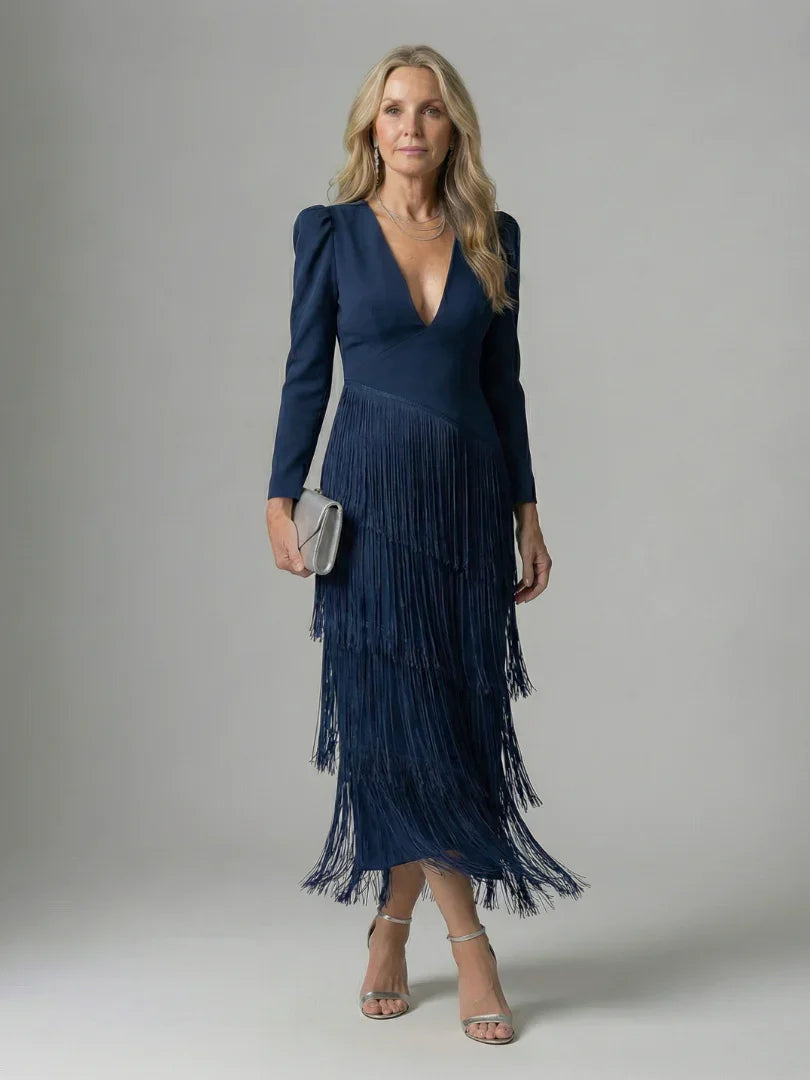 Noren | Fringe Layer Midi Dress