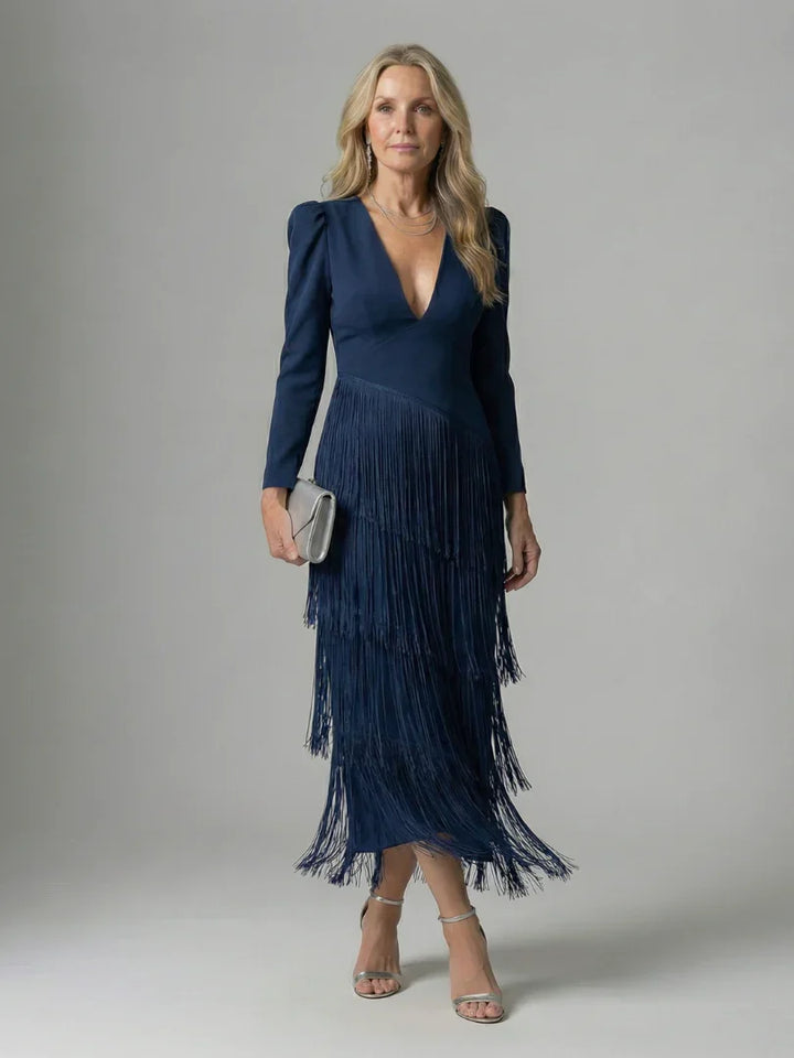 Noren | Fringe Layer Midi Dress