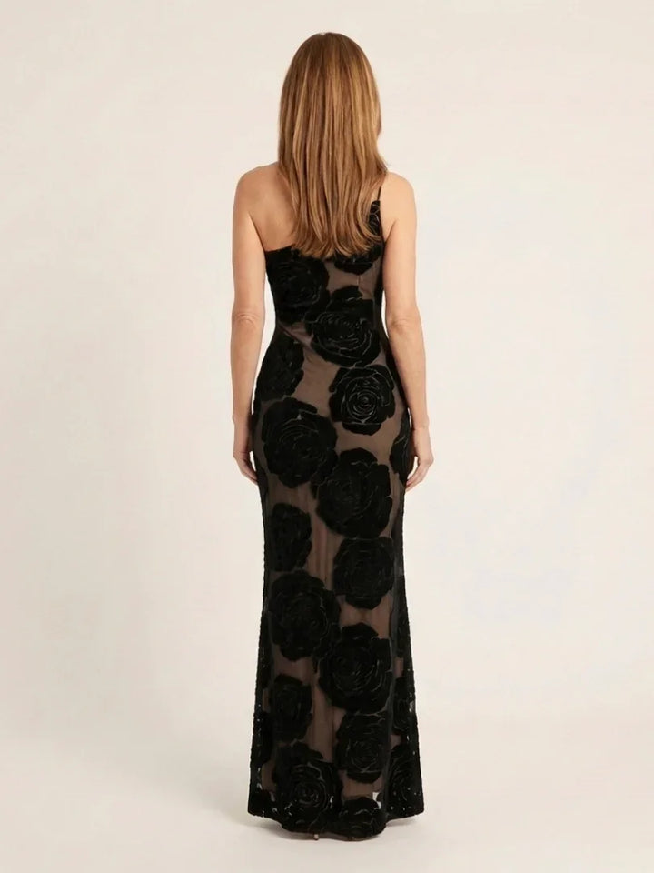 Cressida | One Shoulder Floral Lace Maxi Dress