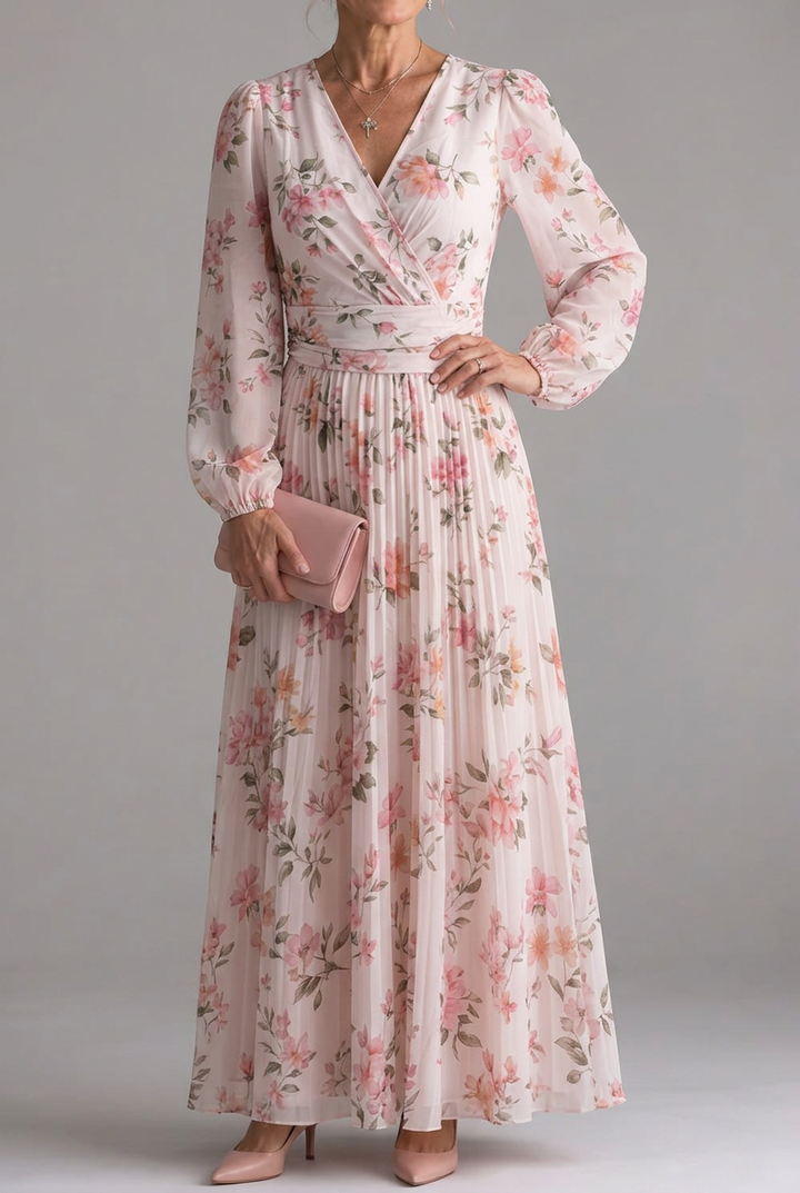 Musal | Long Sleeve Natural Flow Midi Dress