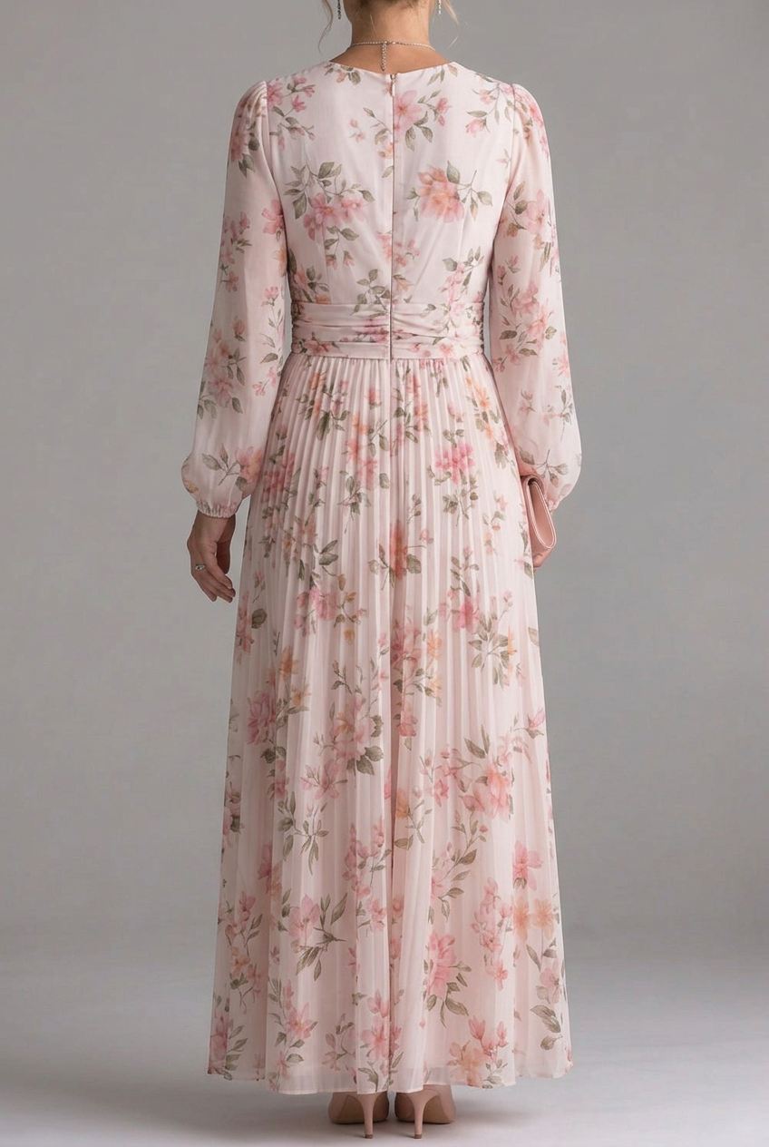 Musal | Long Sleeve Natural Flow Midi Dress