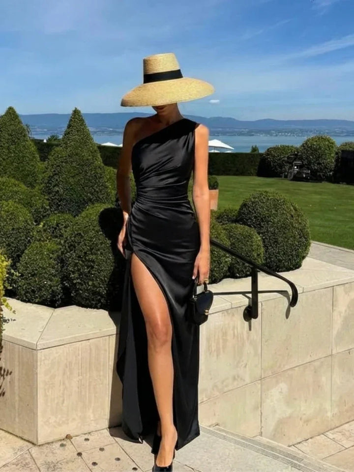Selene | One Shoulder Draped Maxi Dress