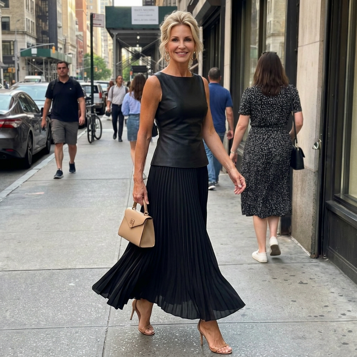 Rhodes | Structured Bodice Pleated Skirt Set