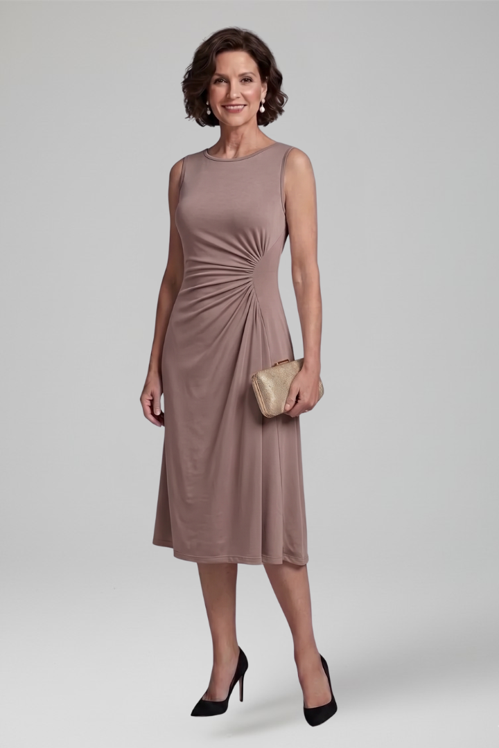 Cosima | Sleeveless Wrap Detail Midi Dress