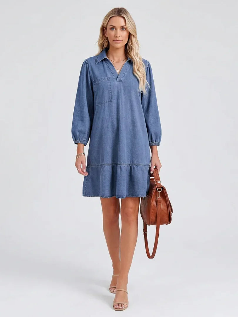 Isolde | Relaxed Denim Shift Dress