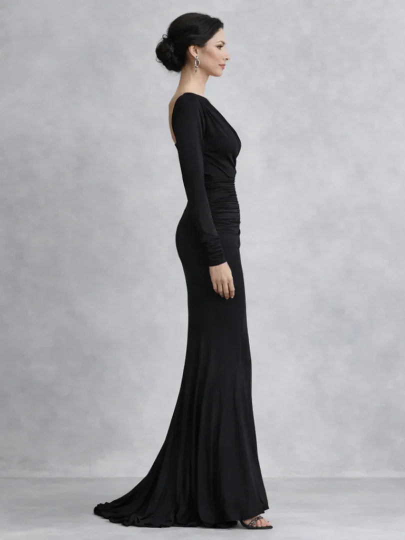 Vivienne | One Shoulder Ruched Maxi Dress