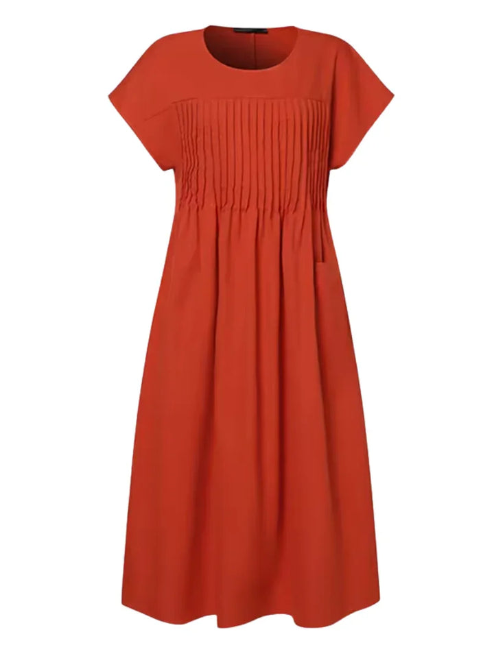 Avelisse | Pleated Bodice Midi Dress